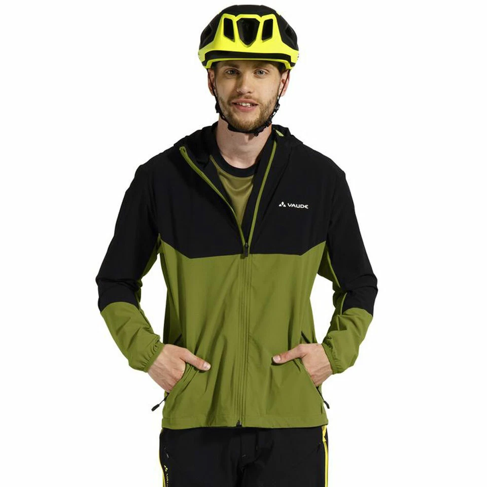 Vaude Moab 4IV Herren-Radjacke Chaqueta para Moto Chaqueta Funcional Negro Verde - Imagen 3 de 4