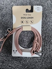Wild One Adjustable Dog Leash Light Pink, Small