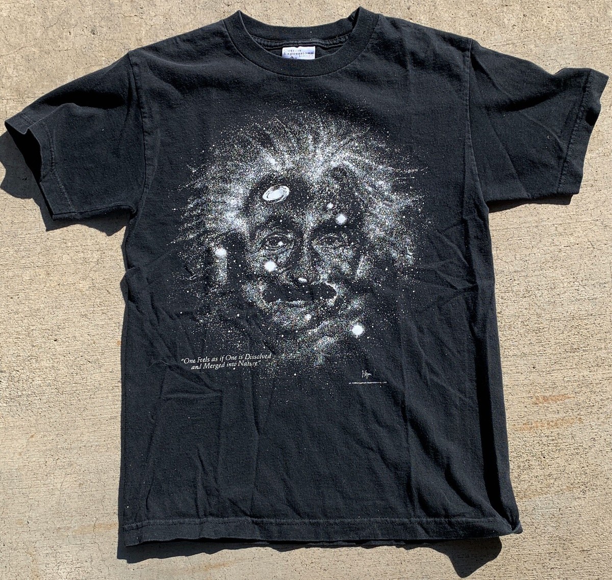 Vintage Einstein T Shirt Glow In The Dark Graphics Tee c 1993 90s