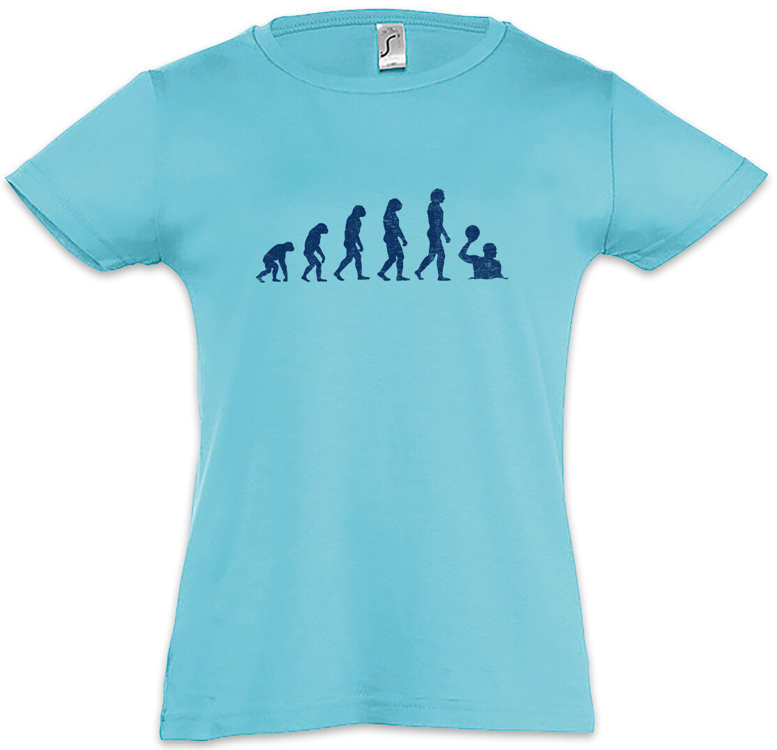 COACH T shirt pallanuoto evoluzione bambini ragazze giocatore allenatore divertimento umano Darwin gioco di squadra