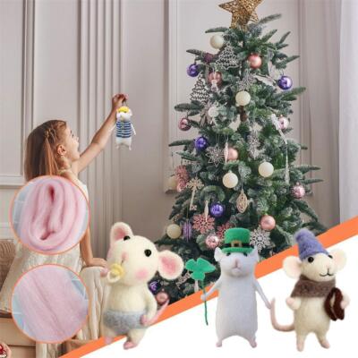 Mouse Needle Felting Kit DIY Wool Felt Crafts Handmade For Beginners  Gifts J0A9