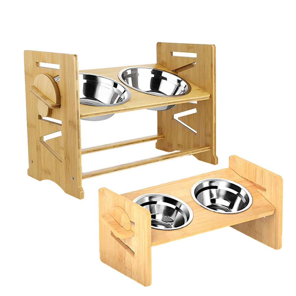 tilted raised dog bowl