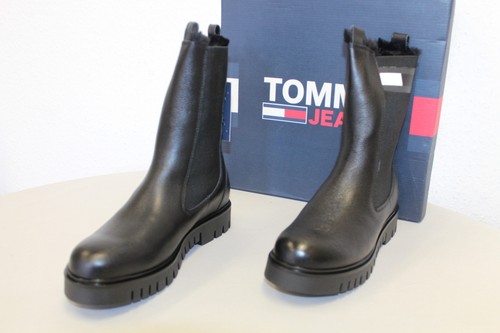 Tommy Hilfiger Jeans Chelsea Boot Damen Schwarz Größe 39 Neu Rechnung MwSt - Bild 2 von 4