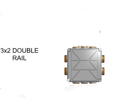 3x2 Junction box for WAGO 221 series connectors