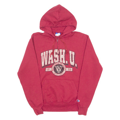 CHAMPION Washington University St. Louis 1/4 Zip Herren Rot Hoodie USA S