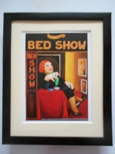 Beryl Cook print 'Bed Show' Double Act FRAMED