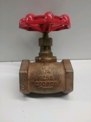 NEW OLD STOCK! KITZ 1-1/4'' BRASS MANUAL GATE VALVE AK125C