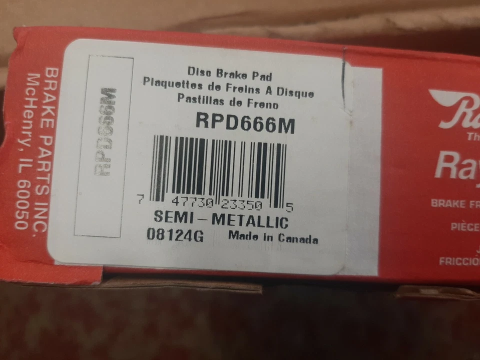 Juego de pastillas de freno de disco para Jeep Grand Cherokee Wrangler RAYBESTOS 1994-1998 RD666m Foto 2 de 2