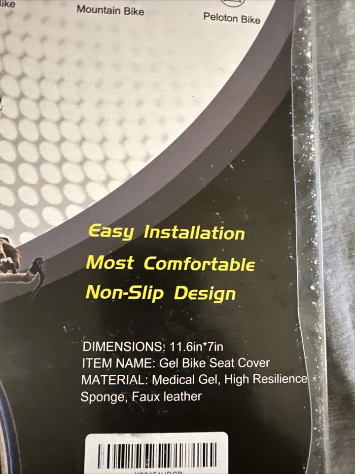 Funda de asiento de bicicleta de gel Meencool cojín cómodo antideslizante alta resistencia 11,6”x7” Foto 3 de 4