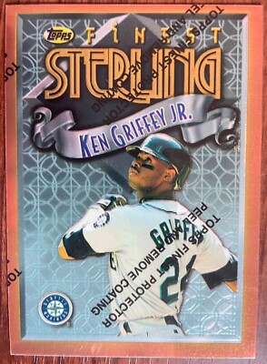 1996 Topps Finest Sterling Ken Griffey, Jr card #24 with 