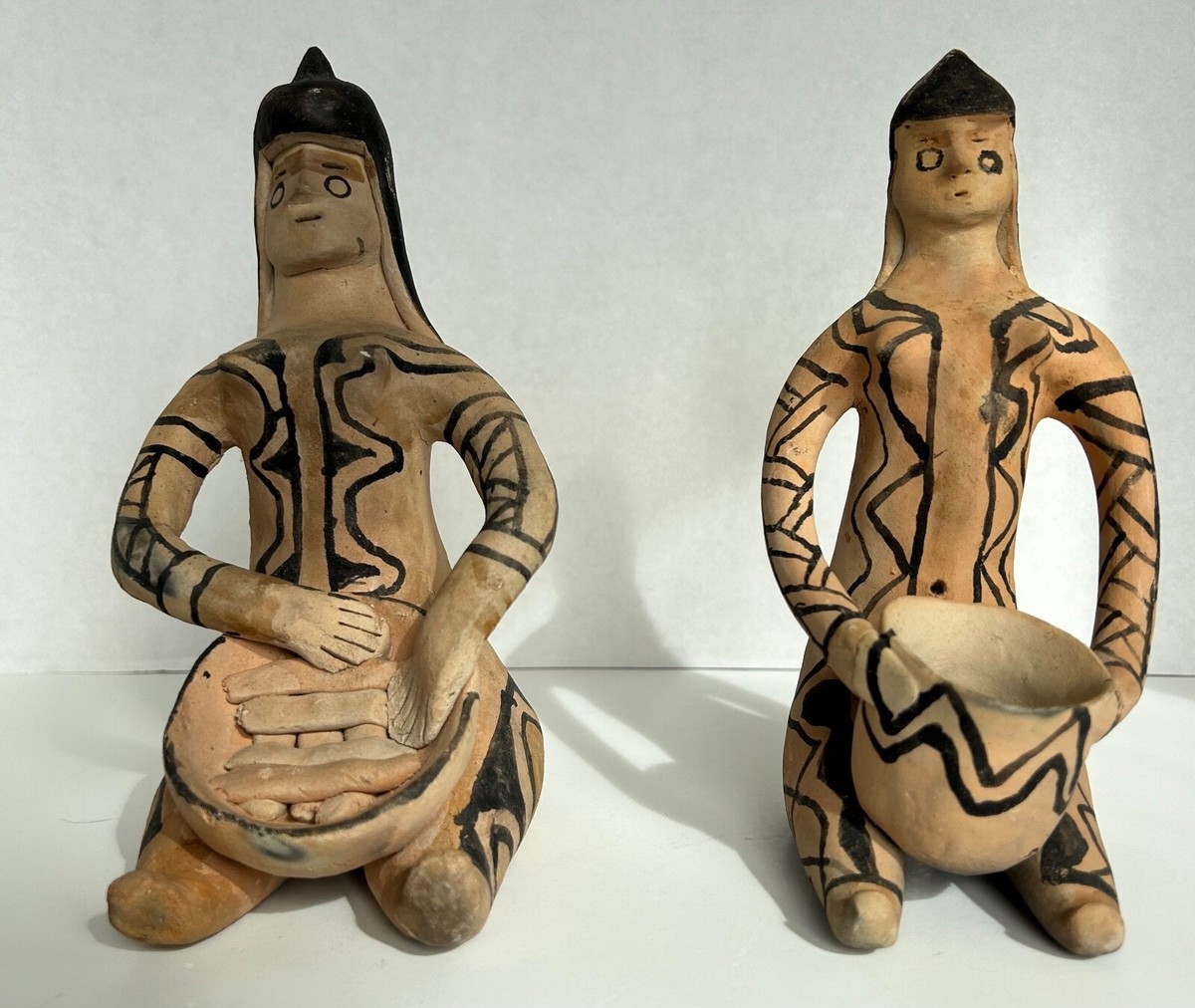 工芸品 Karaja pottery Amazon Karajá Brazil tribal terracotta female sculptures (2) | eBay