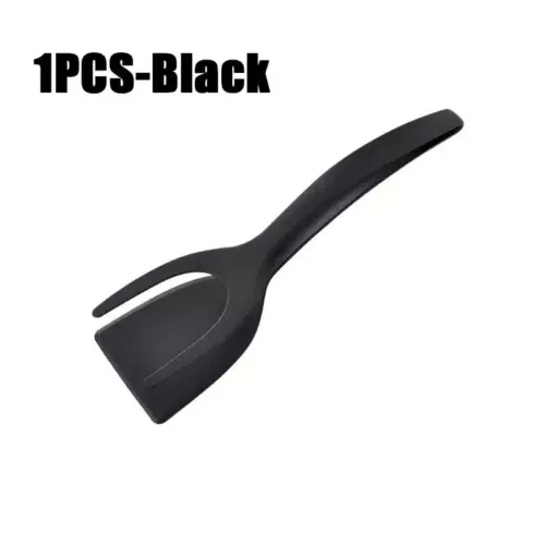 2 In 1 Grip Flip Tongs Egg Spatula Tongs Clamp Pancake Fried Turners Kitchen - Picture 15 of 19