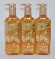 3 BATH BODY WORKS ICED CINNAMON ROLLS CLEANSING GEL HAND SOAP WASH PUMP 8 OZ