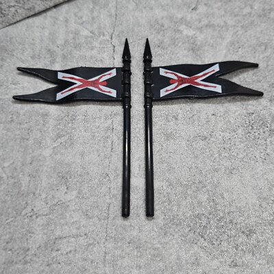 2pack Custom Bolton Flag Blocks Accessory for Castle Minifigs A12DS51 