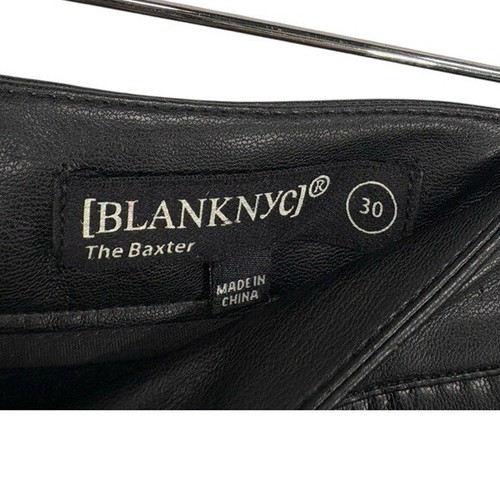 Pantaloni bianchi NYC The Baxter vita alta ecopelle gamba dritta larga taglia 30 - Foto 8 di 9