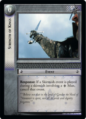 4x  Strength of Kings - 1R115 Moderate Play Fellowship of the Rings