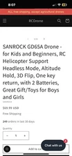 sanrock 65a racing drone