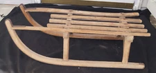 Antique 1800s Wood & IRON Snow Sled - Northern Minnesota - Primitive Americana