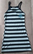 VTG Y2K WET SEAL SUPER SKINNY BLUE STRIPE LONG TANK FREE SHIP! READ