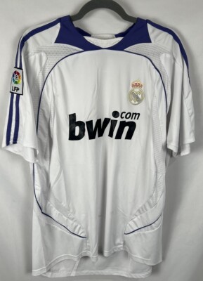 BWIN Madrid LFP White Soccer Jersey Men's Size L Football | eBay