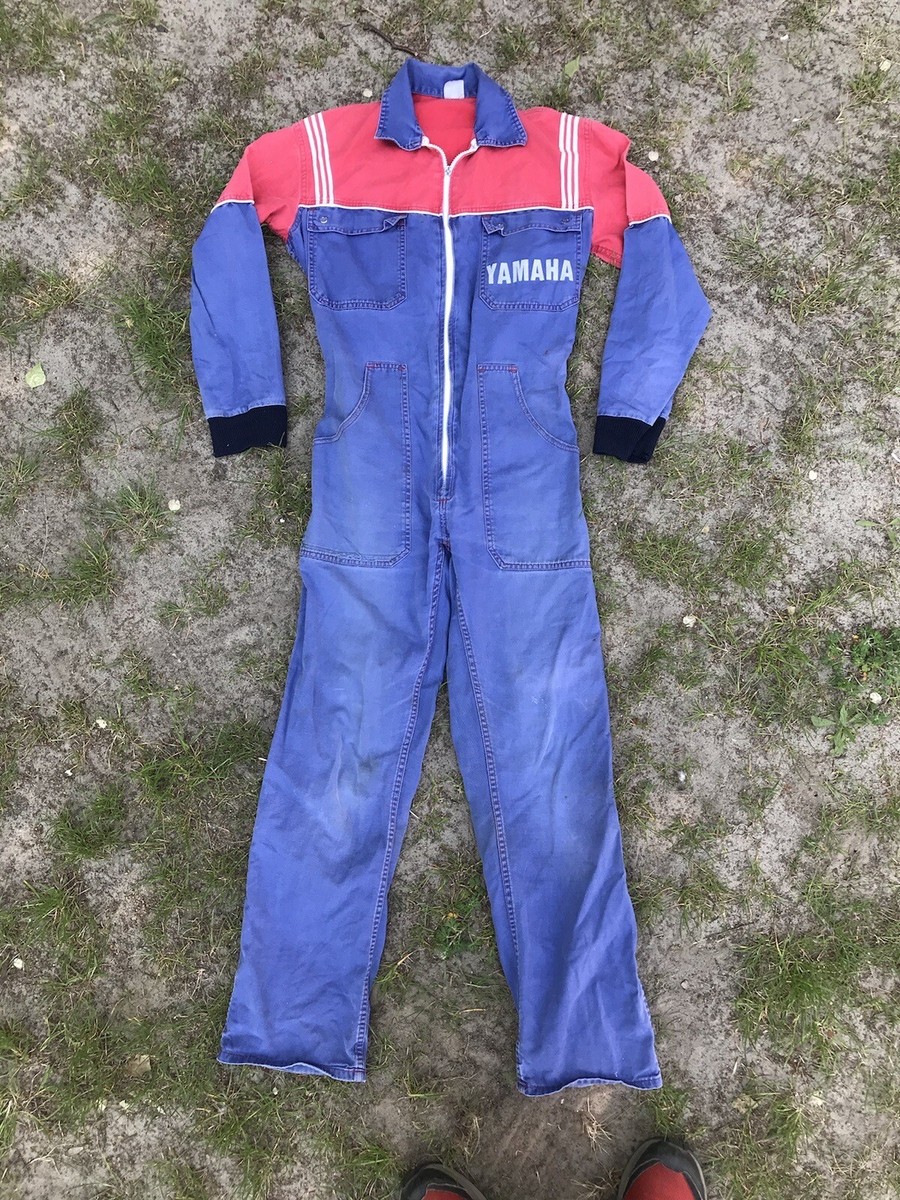 Vintage Yamaha 80s Distressed Racing Moto Overalls Suit | eBay