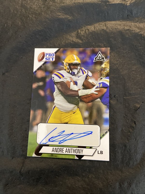 Andre Anthony 2021 Leaf Pro Set Rookie Autograph PS-AA2 LSU Tigers