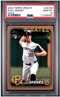 2024 Topps Update Series Paul Skenes #US100 Gold White Uniform /2024 (RC)