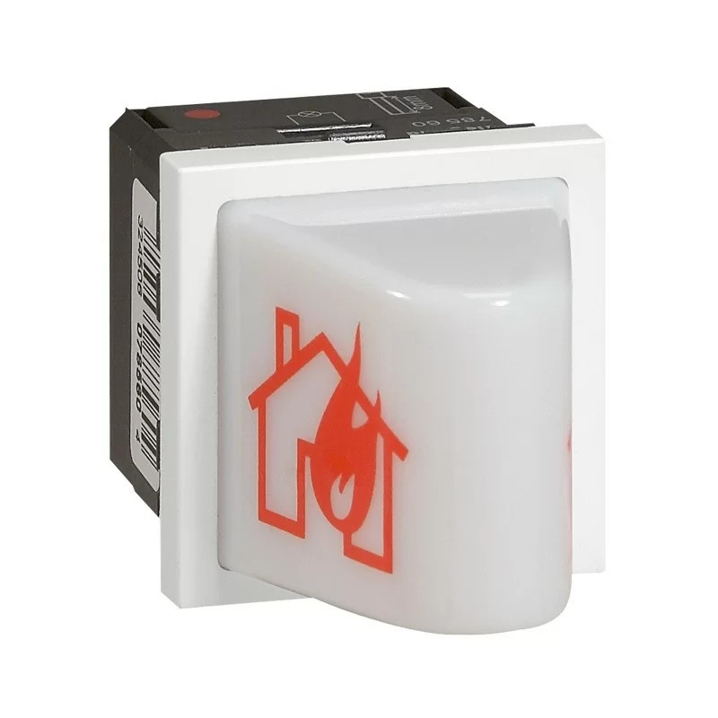 Alarme incendie Legrand 040595 avec diffuseur lumineux Mosaic rouge haute visibilit&eacute;