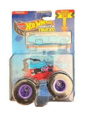 Hot Wheels Monster Trucks SCORPEDO Bonus Crushable Diecast Car - New
