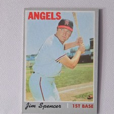 Topps 1970 Jim Spencer #255 Los Angeles Angels Rookie Base Set Baseball Card