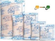 LotFancy Silica gel Desiccant, Assorted Sizes 3/5/10/20/50 Gram Orange