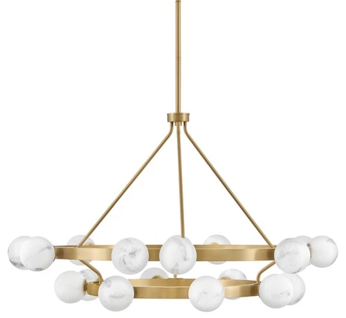 Fredrick Ramond FR41905 Selene 18 Light 48"W Ring Chandelier - Brass - Picture 1 of 8