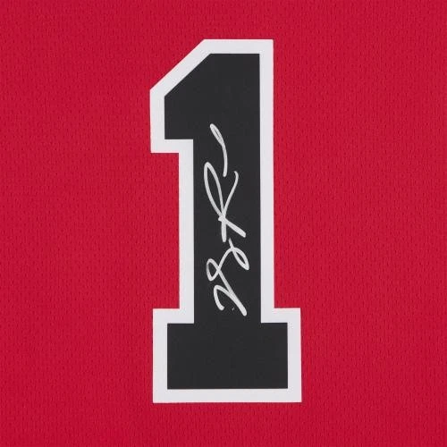 Camiseta deportiva Derrick Rose Chicago Bulls autografiada Nike Red Icon Swingman Foto 4 de 4
