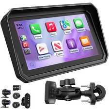 6" Motorcycle Carplay with GPS System, TPMS, Wireless BT, Loop Rec & Emer Lock