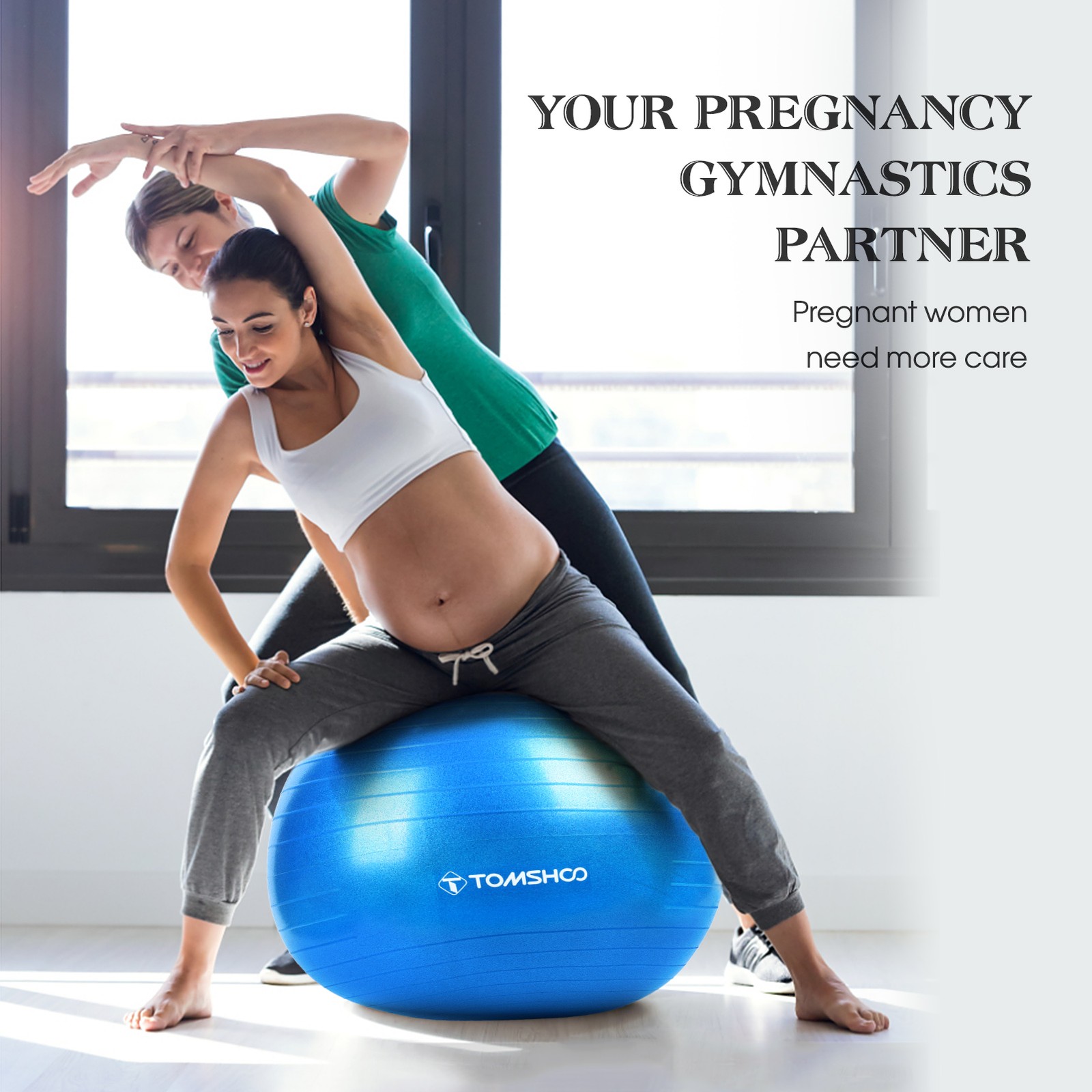 45cm/55cm/65cm/75cm Thickened Yoga Ball With Foot Pump For Stability Balance Pil