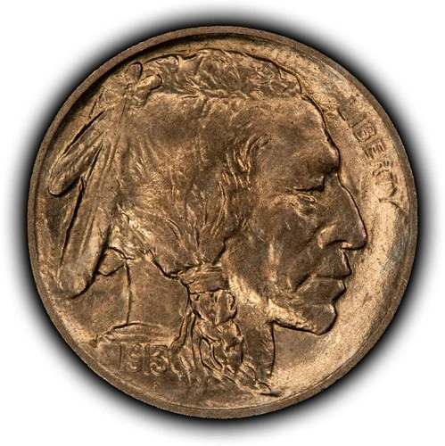 1913 Ty1 5c Indian Head Buffalo Nickel - Type 1 - Frosty BU - SKU-Y6575