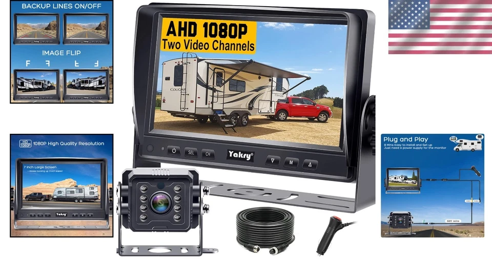 7" Wireless Rear View Camera for Truck - Waterproof - Image 2 of 4