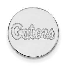 14K White Gold University of Florida Script Disc 15mm Lapel or Tie Pin