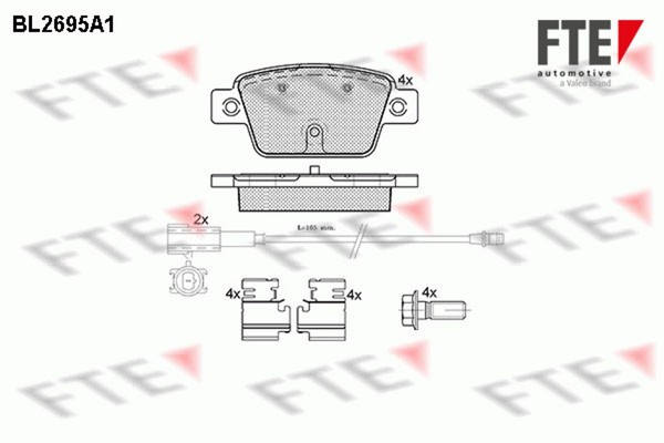 FTE Bremsbelagsatz Scheibenbremse 9010924 FüR Fiat Stilo Bravo 2 Multi Wagon VAN-image