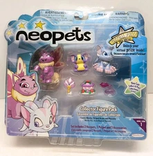 Neopets Collector Figure Pack Series 1 Faerie Wocky Striped Acara Mazzew 2008