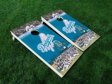 VINYL WRAPS Cornhole Board DECALS Los Angeles Dodgers 01 World Series Wraps