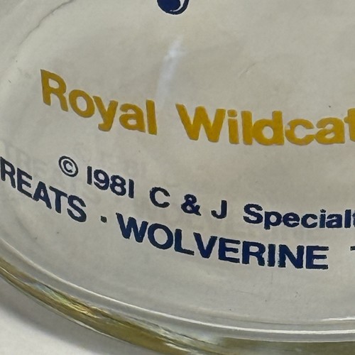 VTG 1981 University Of Michigan Wolverines Candy Jar 7” With Big 10 Candy Names - Afbeelding 4 van 13