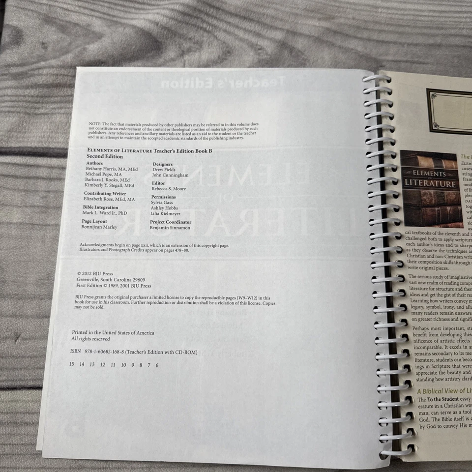 Elements Literature Teacher Edition Second Edition Book B - Image 2 of 4