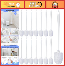 15 Pc Heavy Duty Toilet Brush Set, 14.2" Long Handle Scrubber for Bathroom Clean