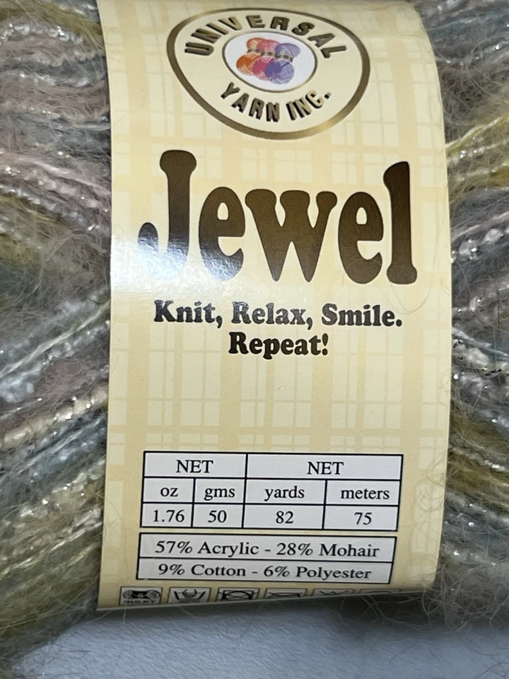 Универсальная пряжа GEM AURORA BOREALIS смесь акрила/мохера 1,75 унции ea. Набор из 4 - Изображение 3 из 4