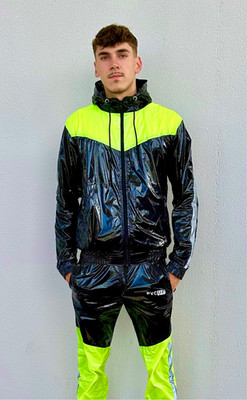 SUIT UP - black / neon / reflective - JACKET - NYLON