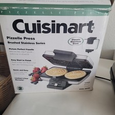 Cuisinart WM-PZ2 Pizzelle Waffle Maker 1000W Antiadherente Doble Plancha Redonda con Caja