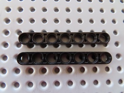 Lego 2 x Technic Liftarm flach 1x7 32065 schwarz