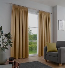 Fusion - Galaxy - Pair of Dim-out Pencil Pleat Curtains - 66" Width x 54" Drop 