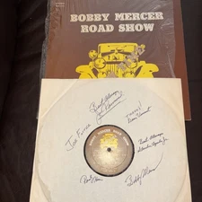 BOBBY MERCER ROAD SHOW SHOW TIME VINYL RECORD SIGNED BY MEMBERS